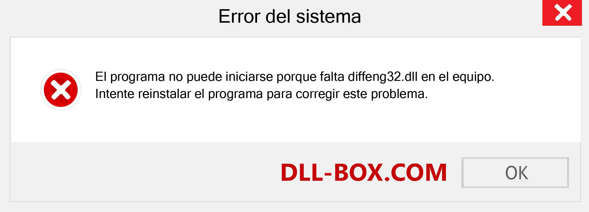 ¿Falta el archivo diffeng32.dll ?. Descargar para Windows 7, 8, 10 - Corregir diffeng32 dll Missing Error en Windows, fotos, imágenes