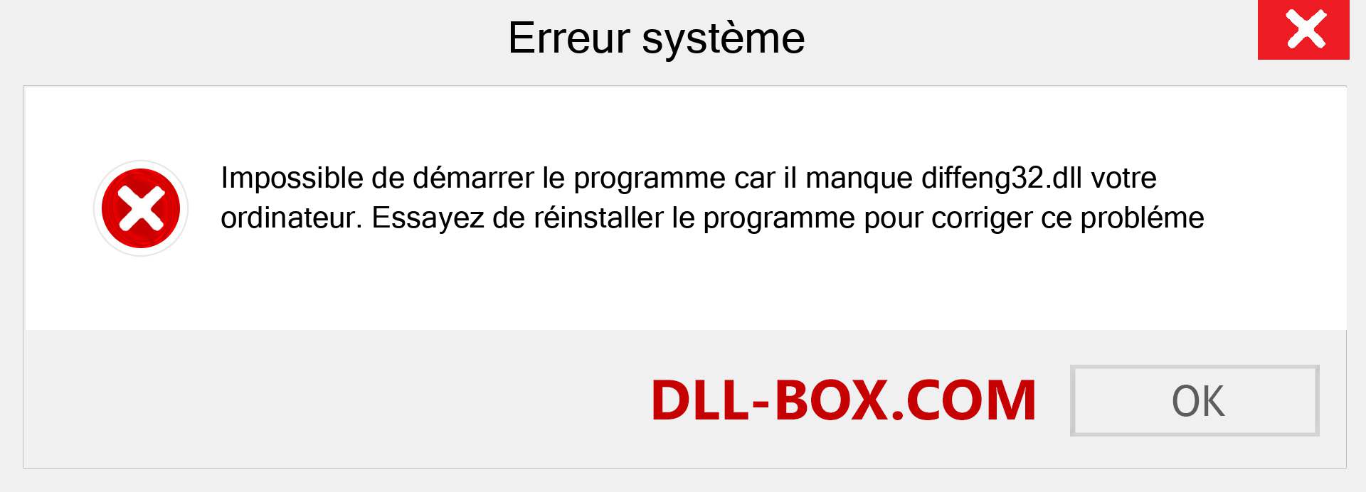 Le fichier diffeng32.dll est manquant ?. Télécharger pour Windows 7, 8, 10 - Correction de l'erreur manquante diffeng32 dll sur Windows, photos, images